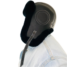 Load image into Gallery viewer, Mens Aviator Rabbit Fur Sheepskin Genuine Leather Hat
