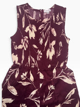 Load image into Gallery viewer, Calvin Klein Burgundy Floral Smocked Wide Leg Jumpsuit Size 6 NWT