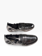 Load image into Gallery viewer, Jessica Simpson Metallic Silver Textured Penny Loafers | Size 8