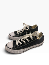 Load image into Gallery viewer, Converse Chuck Taylor All Star | Black Canvas Kids Low-Top Sneakers