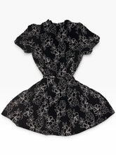 Load image into Gallery viewer, Anne Klein Floral Belted Fit & Flare Dress | Black & Ivory