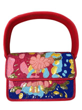 Load image into Gallery viewer, Handmade Beaded Pink & Blue Bohemian Baguette Bag