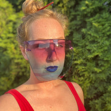 Load image into Gallery viewer, Face Shield Protective Sunglasses Mask Clear and Colorful • Dust Bag Included