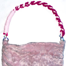 Load image into Gallery viewer, Pink Faux Fur Fringe Crossbody Tote Bag