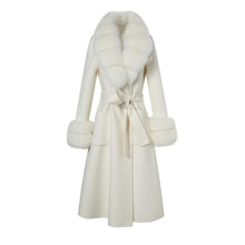 Load image into Gallery viewer, Fox Fur Cashmere Wool Coat
