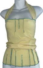 Load image into Gallery viewer, Yellow Ribbed Backless Top
