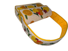 Load image into Gallery viewer, Handmade Beaded Lemon Floral Bohemian Baguette Bag
