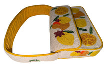Load image into Gallery viewer, Handmade Beaded Lemon Floral Bohemian Baguette Bag
