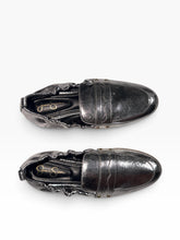 Load image into Gallery viewer, Jessica Simpson Metallic Silver Textured Penny Loafers | Size 8
