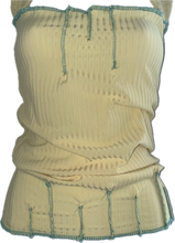 Load image into Gallery viewer, Yellow Ribbed Backless Top
