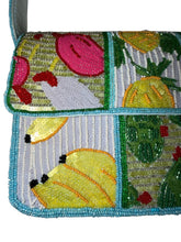 Load image into Gallery viewer, Handmade Beaded Tropical Baguette Bag

