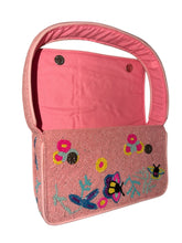 Load image into Gallery viewer, Handmade Beaded Pink Butterfly Bohemian Baguette Bag
