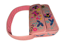 Load image into Gallery viewer, Handmade Beaded Pink Butterfly Bohemian Baguette Bag
