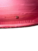Load image into Gallery viewer, Handmade Beaded Pink Floral Bohemian Baguette Bag
