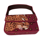 Load image into Gallery viewer, Handmade Beaded Leopard Bohemian Baguette Bag
