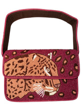 Load image into Gallery viewer, Handmade Beaded Leopard Bohemian Baguette Bag
