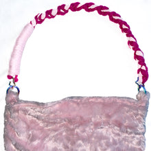 Load image into Gallery viewer, Pink Faux Fur Fringe Crossbody Tote Bag
