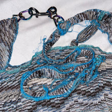 Load image into Gallery viewer, Sheer Knit Dress w/ Art Cleavage Double Snap Hook Closure
