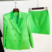 Load image into Gallery viewer, Women’s Business Blazer Skirt Suit Set
