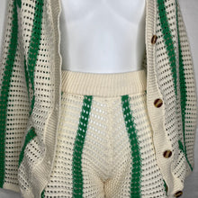 Load image into Gallery viewer, Knit Cardigan Two Piece Short Set
