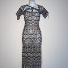 Load image into Gallery viewer, Sheer Knit Dress w/ Art Cleavage Double Snap Hook Closure
